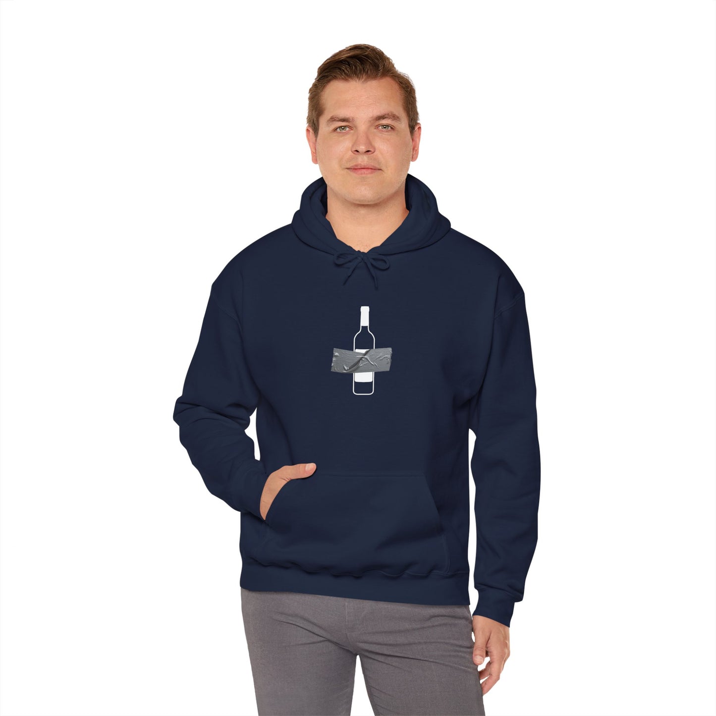 Duck tape wine conceptual art hoodie