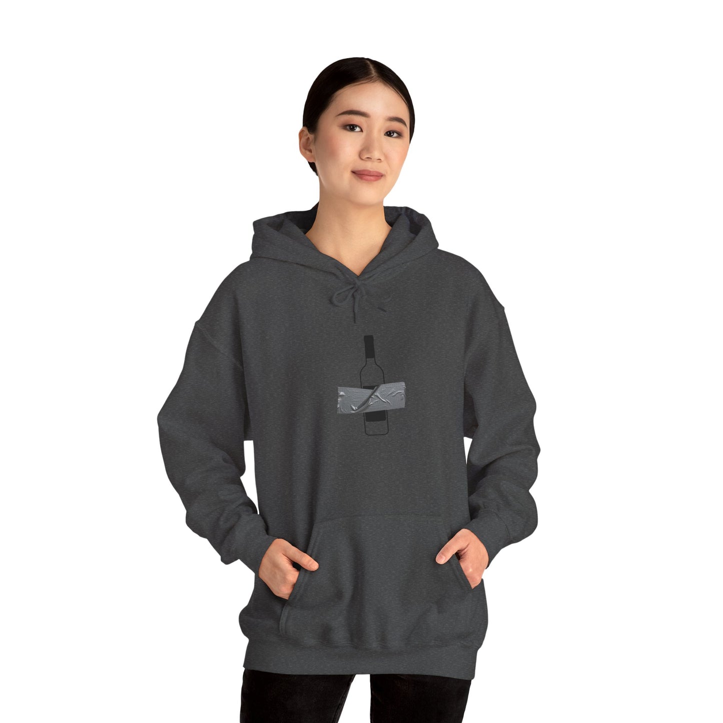 Duck tape wine conceptual art hoodie