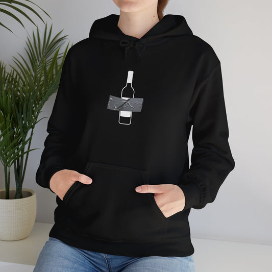 Duck tape wine conceptual art hoodie